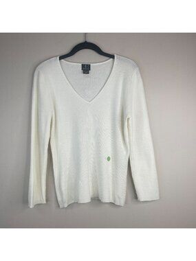 INC International Y2K Top Medium Petite Euro Summer‎ Sweater Ribbed Layering